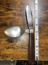 Antique 1917 Camillus Cutlery CO. WW1 Hobo knife & Spoon. Model 9511. Nice picture
