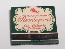 Vtg 1940s Matchbook -Victor McLaglen's Rendezvous, San Clemente, CA NEW Unstruck picture