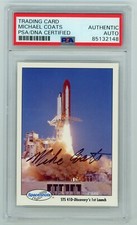 MICHAEL COATS Signed 1992 Space Shots Card #296 Series 3 NASA Astronaut -PSA picture