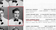 1950s PETER BOYLE sr High School Yearbook ~  Young Frankenstein ~ Wilt the Stilt picture