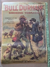Vintage Bull Durham Without a Match Tobacco Advertising Poster 18x25 picture