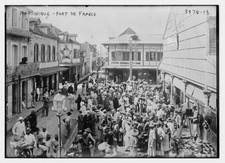 An Outdoor Market In Fort De France The Capital Of Martinique c1900 Old Photo picture