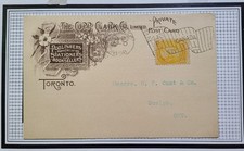 1898 Canada Toronto Guelph - Copp Clark Ltd- Book Sellers- Illustr. Advert. Card picture