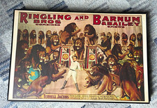 Ringling Bros. Barnum & Bailey Circus Terrell Jacobs Lion King Poster 1928 picture