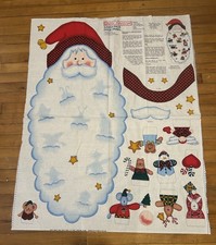 Vintage 1998 Daisy Kingdom Santa Face Fabric Door Panel - Christmas Decoration picture