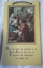 Vintage 1959 Catholic Feast and Fast Day Flip Calendar Ptd in Italy W.J.H. Litho picture