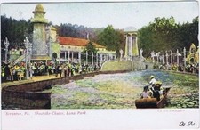 Scranton, Pa. Shoot-the-Chutes, Luna Park, ca 1905, Color Post Card picture