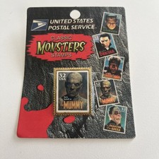 Vintage 1997 USPS Universal Monsters THE MUMMY Thomas Blackshear Stamp Pin picture