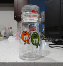 M&M's Olympic Commemorative Glass Jar With Lid Mars Inc. New 1983 picture