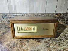 Vintage 1960s Seth Thomas Speed Read Desk Flip Clock Model E037-000 - Working picture