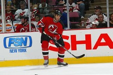 Sean Brown New Jersey Devils skates at a preseason game v th- Ice Hockey Photo picture