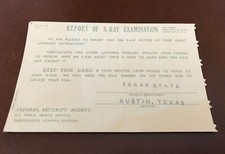 VTG Notice of X-Ray Examination..January, 1956..Denton, Texas picture