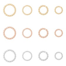 About 72pcs 3 Colors Twisted Jumps Rings 4 Sizes Stainless Steel Open Jump Ri... picture