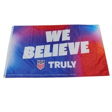 Truly Team USA Soccer Banner 3x5 Blue US Soccer We Believe Official Hard Seltzer picture