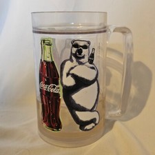 Vintage 1998 Thermoserv Double Wall Polar Bear Coca-Cola Cup picture