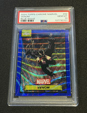 Topps 2024 Chrome Marvel Venom #62 Blue Wave PSA 10 GEM MT 137730101 picture