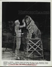 1972 Press Photo Gunther Gebel-Williams & Tiger of Ringling Bros. Barnum Circus picture