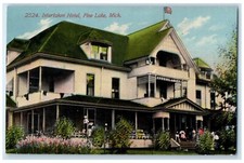 Pine Lake Michigan Postcard Interlaken Hotel Building c1910's Unposted Antique picture