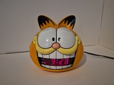 Vtg 1990's Garfield Sunbeam Talking Head LED Digital Alarm Clock 887-99 Working picture