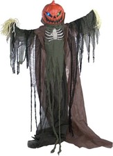 Haunted Hill Farm 6.7-Ft. Life-Size Pumpkin Scarecrow Animatronic | Life-Size... picture