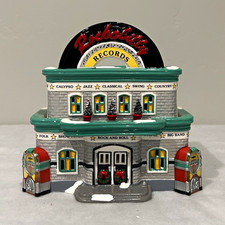 Department 56 Snow Village Rockabilly Records House Hand Painted Boxed 1996 picture