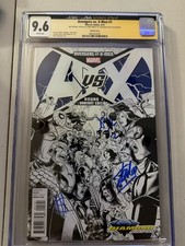 AVENGERS VS X-MEN #1 CGC 9.6 JSA AUTOGRAPHS STAN LEE CHEUNG ROMITA JR SKETCH picture