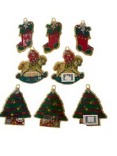 Vintage 1991 Prismatix Christmas Suction Cup Window Decor Stocking Tree Horse picture