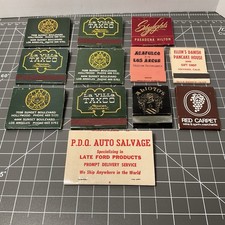 Vintage Matchbooks Lot Ellens Danish Pancake House Solvang PDQ Salvage Skylights picture