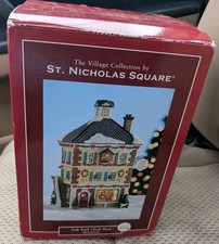 St. Nicholas Square Village Collection Tick Tock Clock Shop 2009 - New Unused  picture
