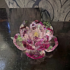 Rare Swarovski Crystal Figurine Paradise Flower Pink Peony 5136721 picture