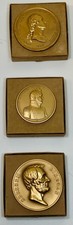 Set of 3 Medals - Abraham Lincoln Bronze Medallion, George Washington + War1812 picture