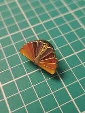 Vtg NBC Peacock Logo Gold Tone Lapel Pin picture