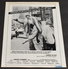 1986 Print Ad Sexy Fashion Style Lady Debbie Allen David Leinoff Fur Feminine TL picture