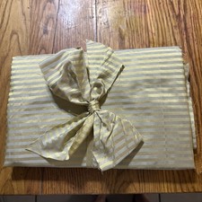 Vintage Scalamandre Champagne Gold Yellow /Taupe -Taffeta Silk  -56 “by 5 yards  picture