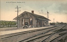Pavilion NY B. R. & P. Station Genesee County c1900s-10s Vintage Postcard bhn picture
