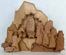 Vintage 1999 Signed Armenian Hand Carved  Nativity Spec Editn 2/9 Yerevan Crèche picture