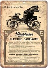 Studebaker Electric Carriages Auto Ad Reproduction Metal Sign A434 picture