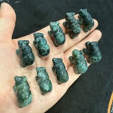 50pc Natural ocean jasper quartz Carved Crystal Bear Reiki healing picture