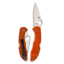 Spyderco Delica 4 Plain Edge Folding Pocket Knife Lightweight Folding Knife picture