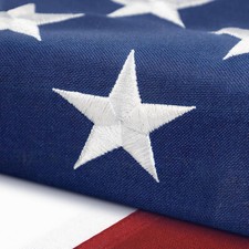 6x10 Foot American Flag Embroidered US Flag USA Banner Heavy Duty Nylon picture