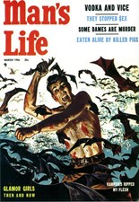 Man's Life (1956) Vintage Magazine Cover Poster 🦇 - Retro 24x36” Hi-Res💎 Print picture