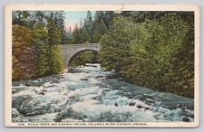 Vintage Eagle Creek Bridge Columbia River Highway Oregon Postcard 1915-30 picture