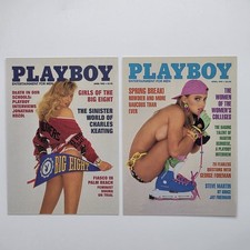 Playboy Official Vintage Collectible April 1991 & 1992 Covers SPICY Sexy Cards picture