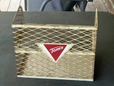Vintage Tom's Peanut Snack Counter Top Display Rack Shelf Advertising 13.5x11x9” picture