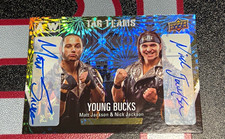 2021 Upper Deck AEW Young Bucks Dual Auto Fireworks Parallel /25 Nick Matt Jack picture