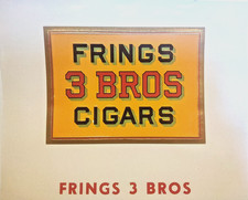 Early 1930's Vintage Original NOS Frings 3 Bros Cigar Box Label 8 1/2 x 6 3/4