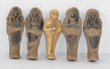 5 PHARAONIC UNIUQE HANDMADE ANCIENT EGYPTIAN Ushabti Shabti Servant Statues (BN) picture