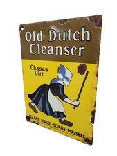 VINTAGE OLD DUTCH PORCELAIN SIGN KITCHEN CLEANSER HOUSE SOAP BAR SCRUB CLEANER picture