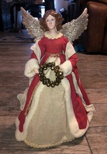 Christmas Victorian Angel 16” High from JCPenney North Pole Trading Tree Topper picture