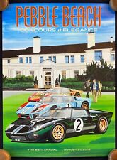 2016 Pebble Beach Concours Poster FORD GT40 1966 LE MANS Eberts picture